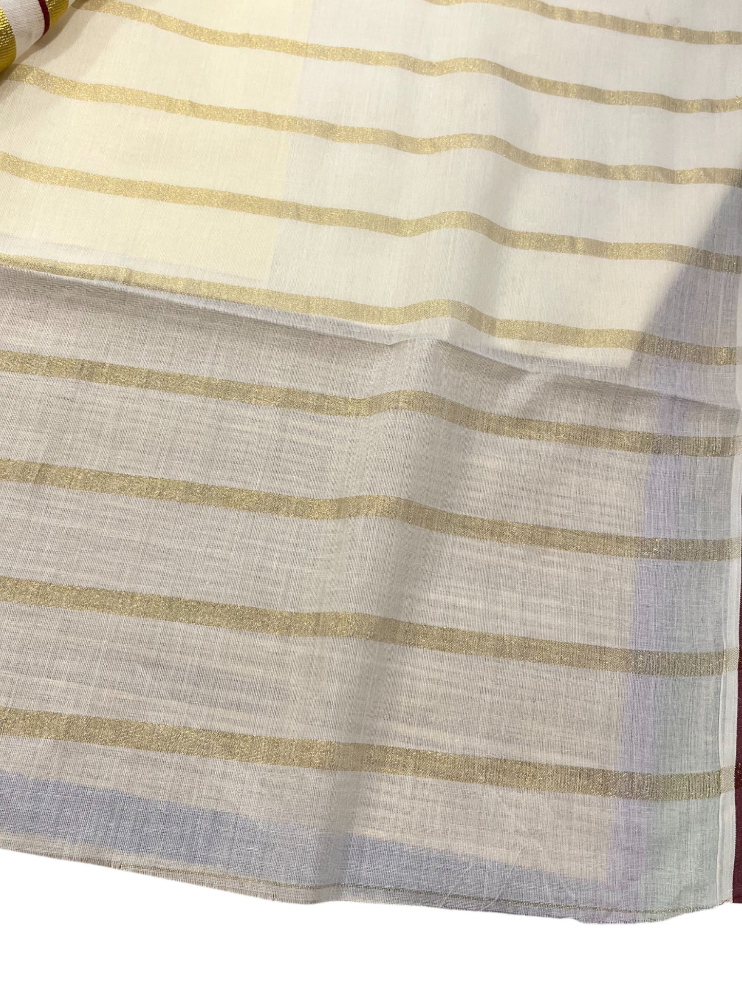 Southloom Puliyilakkara Green and Gold Kasavu Kerala Saree with Woven Blouse