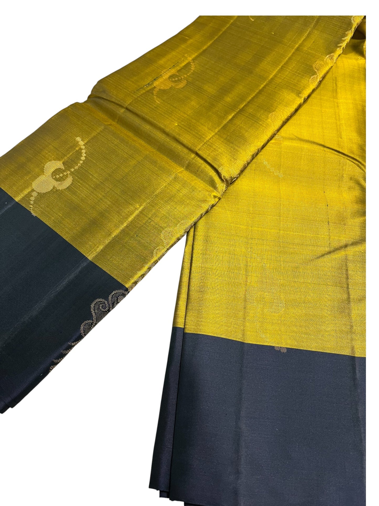 Southloom Pure Handloom Kanchipuram Silk Saree with Butta Work(Blue & Green )