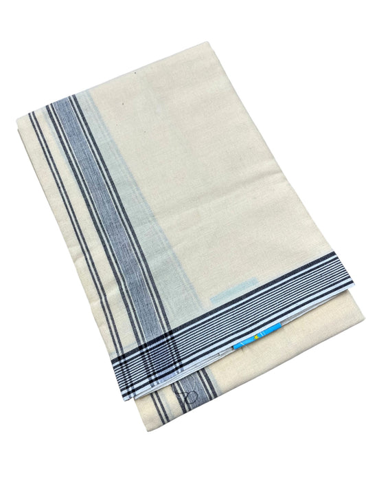 Southloom Black Printed Single Mundu / Otta Mundu / Lungi (South Indian Kerala Dhoti)