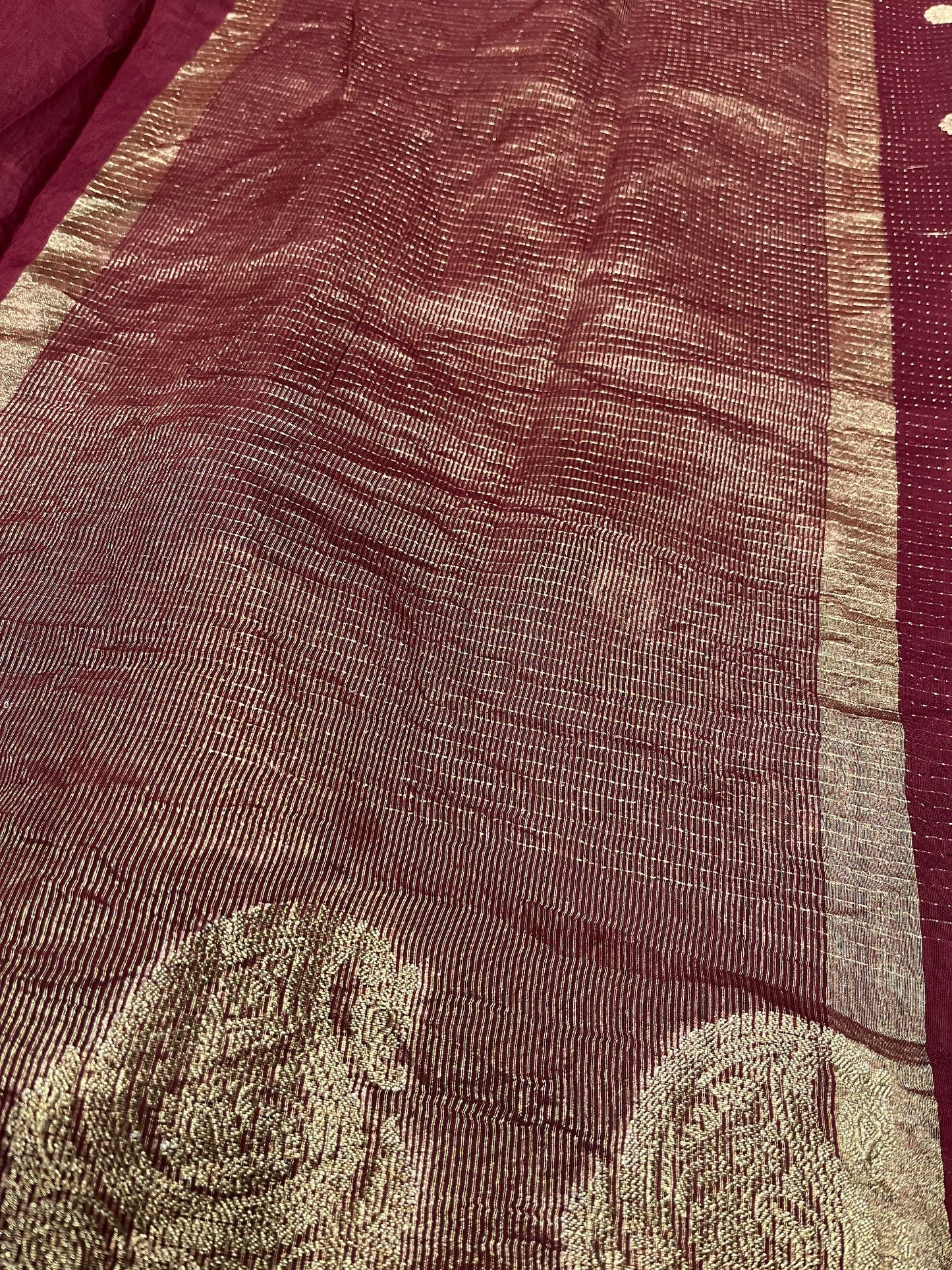 Southloom Georgete Banarasi Silk Saree with Woven Work on Body and Borders