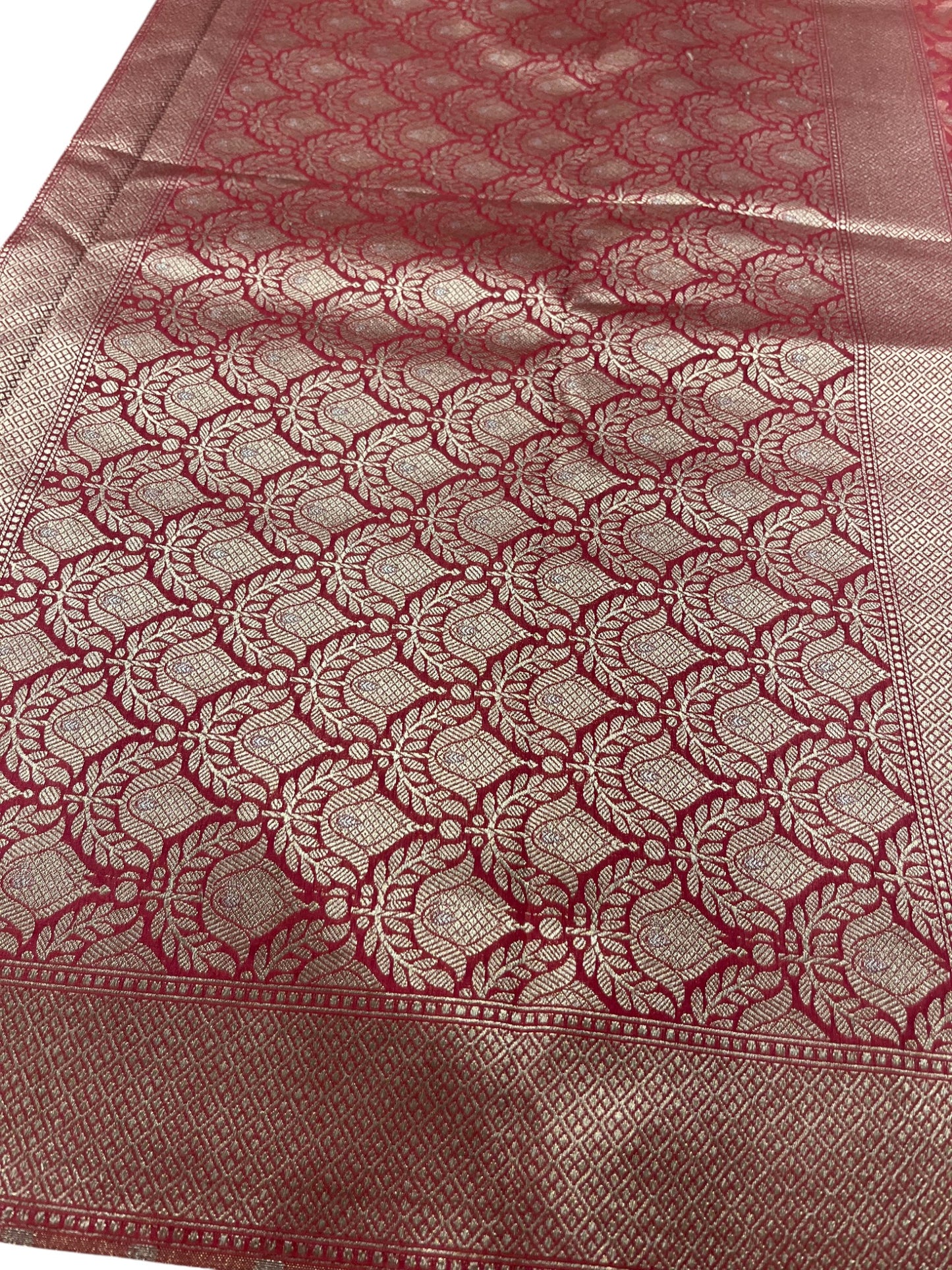 Southloom Pure Banarasi Silk Saree with Woven Work on Body and Borders