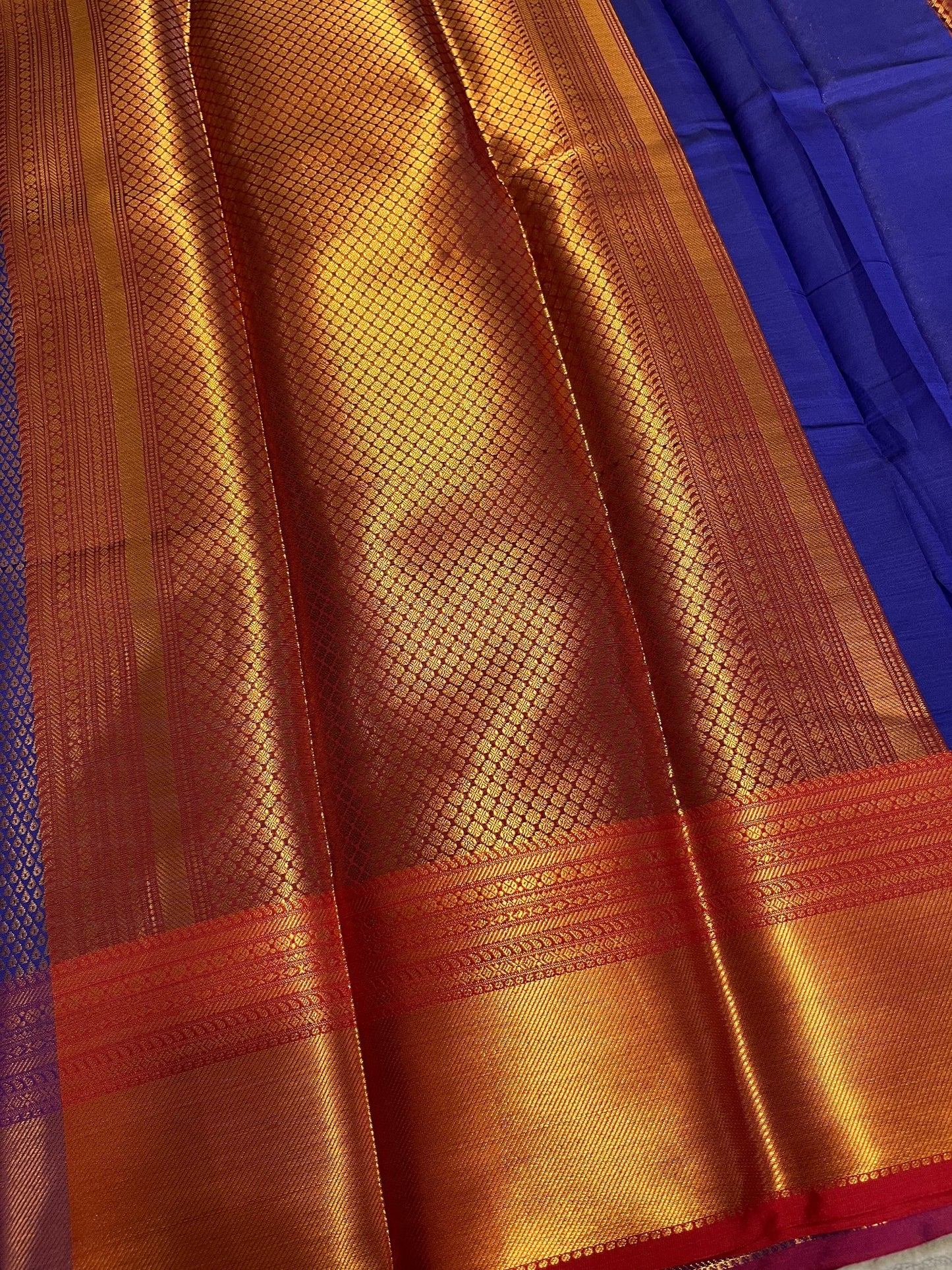 Southloom Premium Semi Silk Zari Work Brocade Saree in Bridal Blue with Matching Pallu