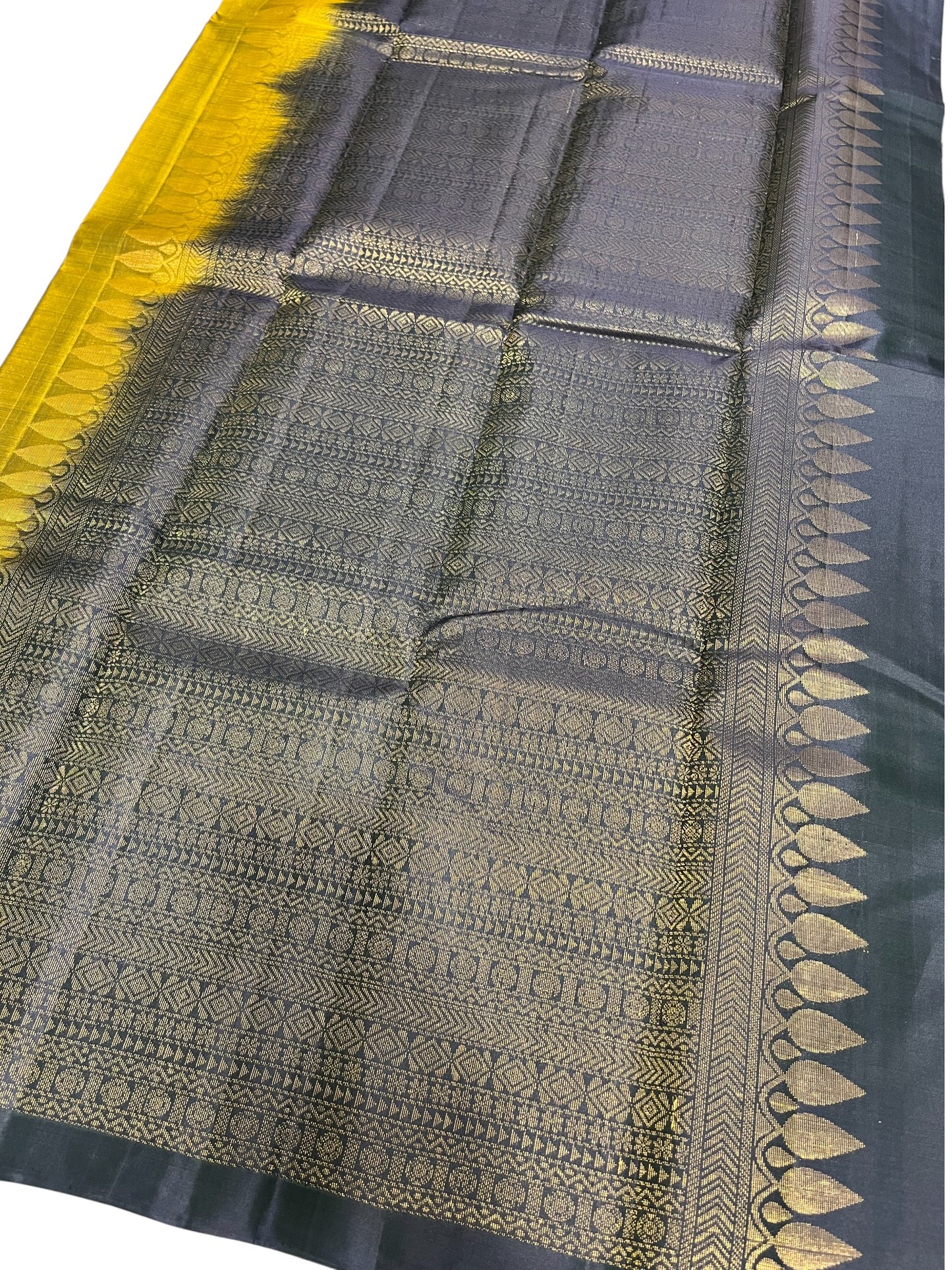 Southloom Pure Handloom Kanchipuram Silk Saree with Butta Work(Blue & Green )