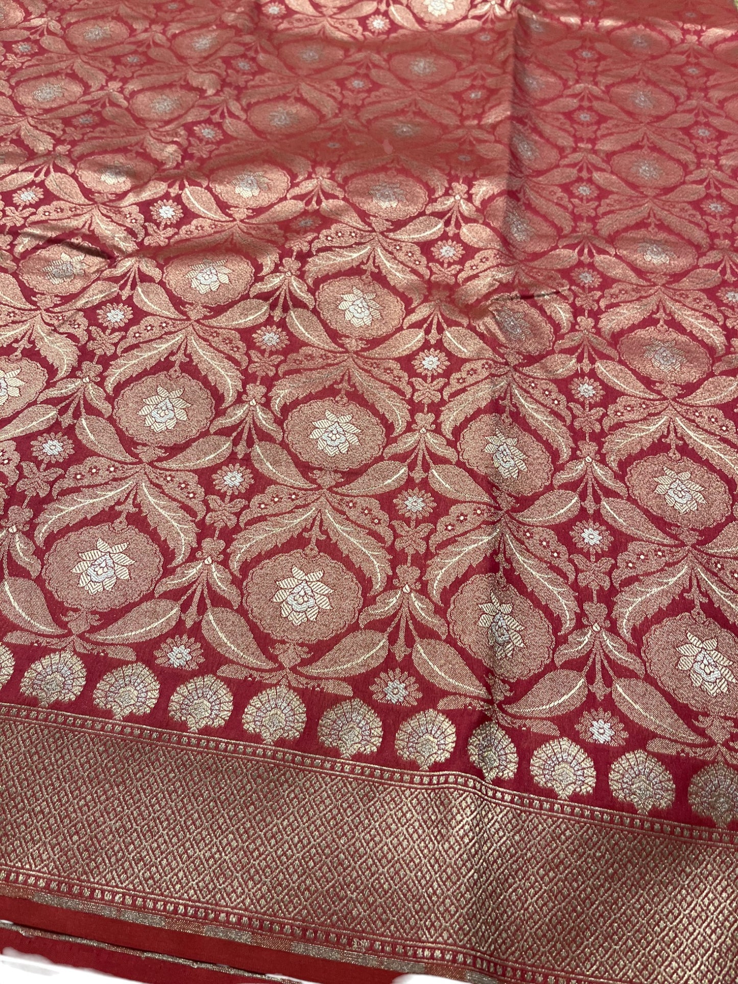 Southloom Pure Banarasi Silk Saree with Woven Work on Body and Borders