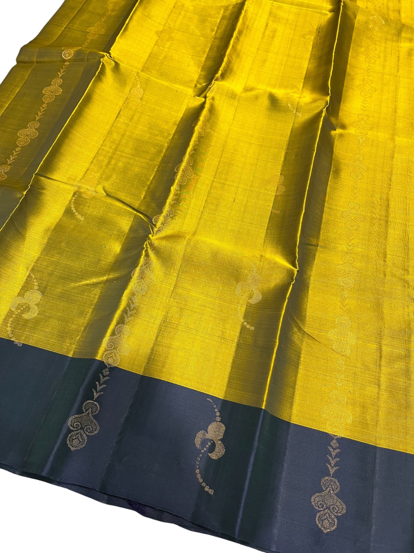 Southloom Pure Handloom Kanchipuram Silk Saree with Butta Work(Blue & Green )