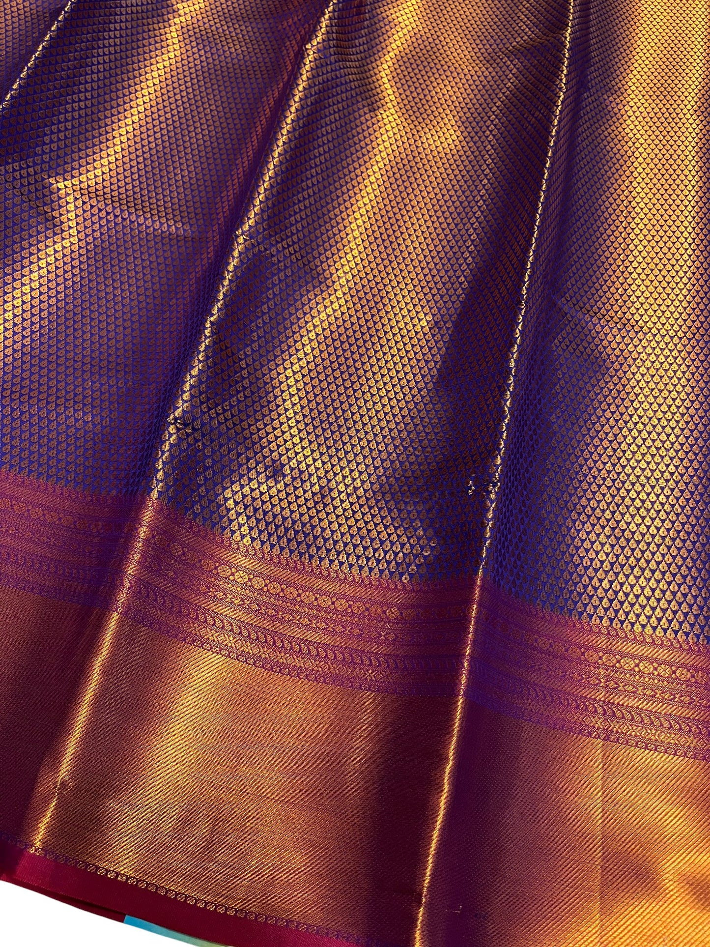 Southloom Premium Semi Silk Zari Work Brocade Saree in Bridal Blue with Matching Pallu