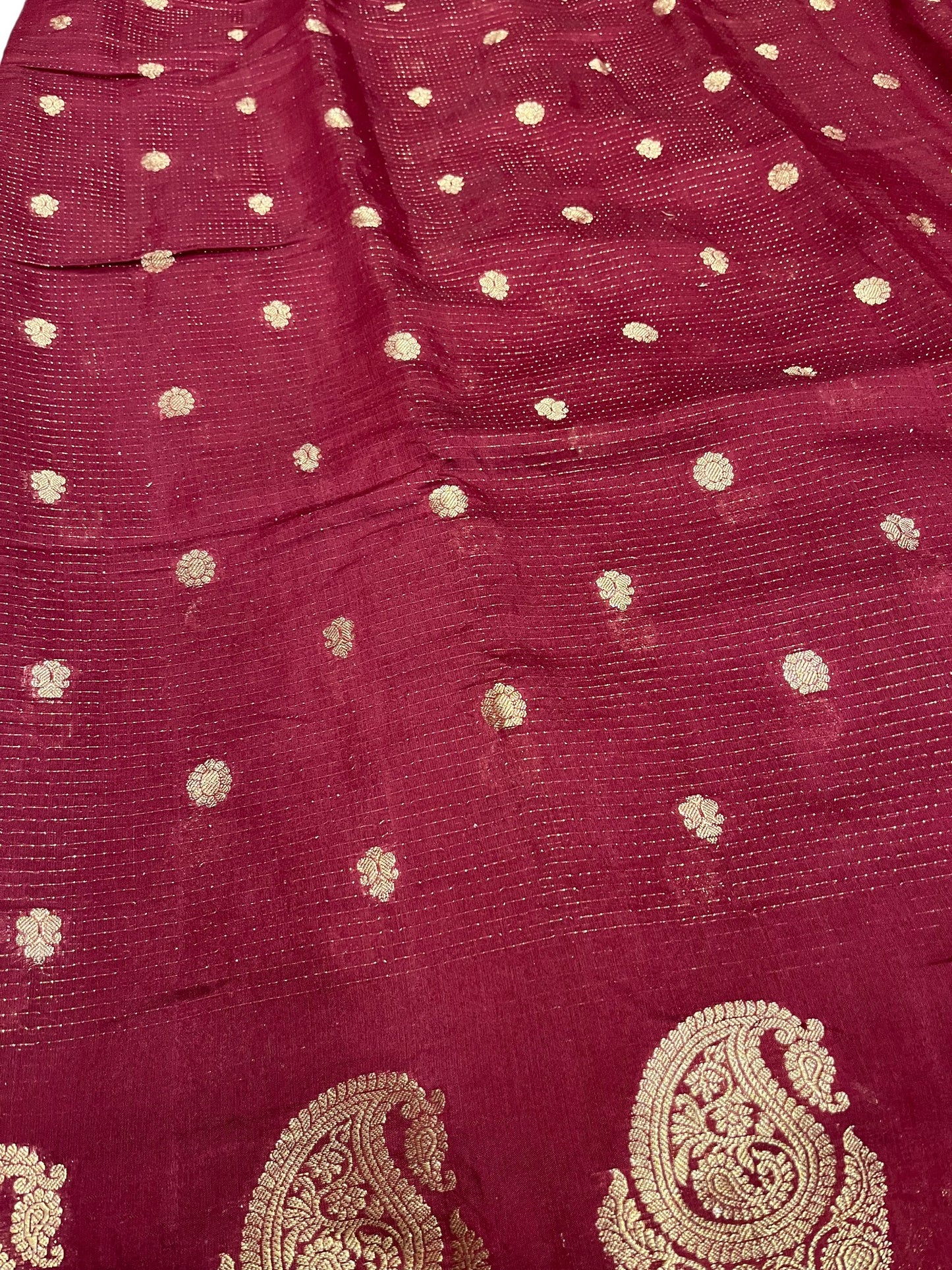 Southloom Georgete Banarasi Silk Saree with Woven Work on Body and Borders
