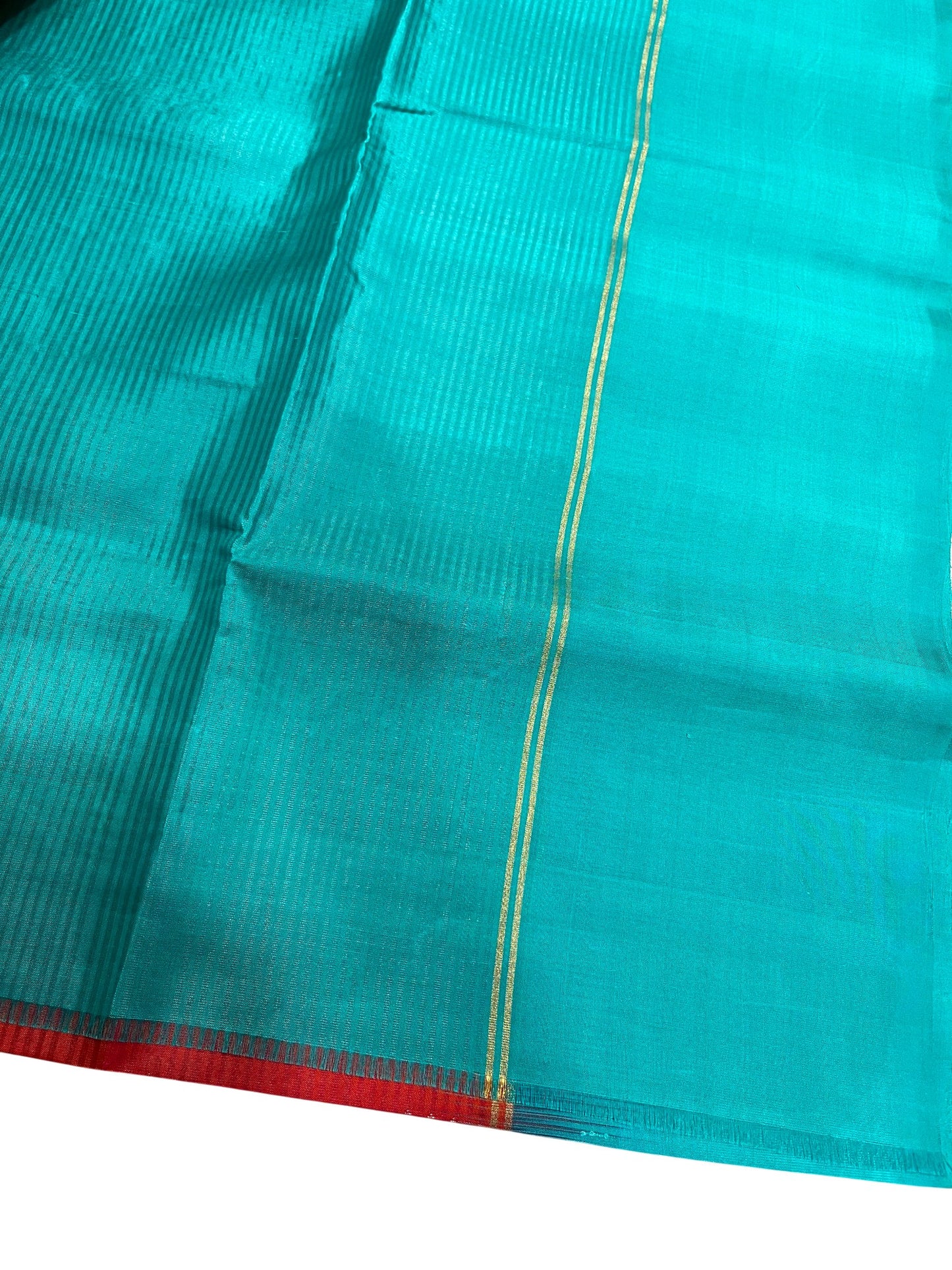 Southloom Pure Handloom Bridal Kanchipuram Silk Saree with Korvai Work