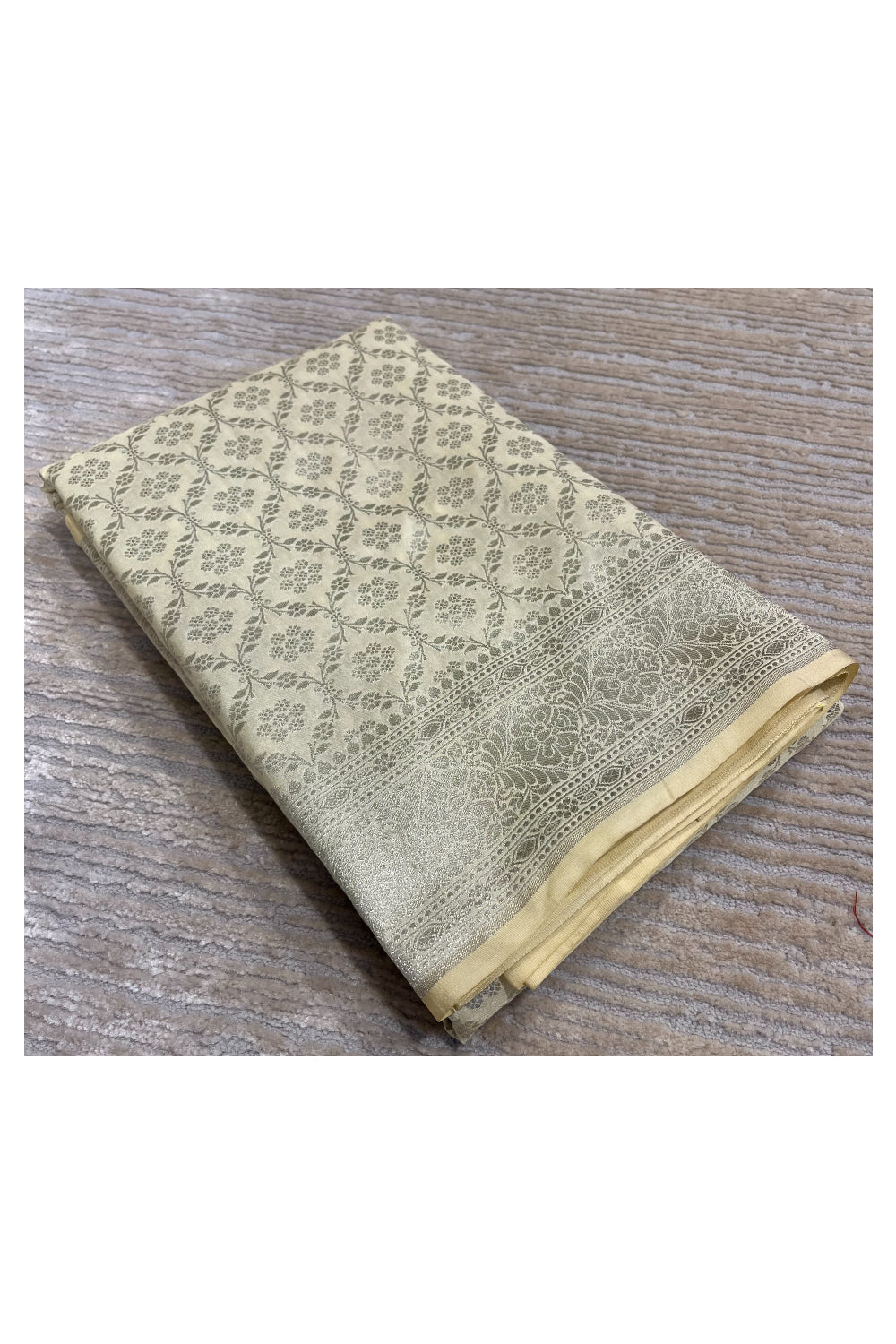 Southloom Banarasi Georgette Woven Work Saree in Beige