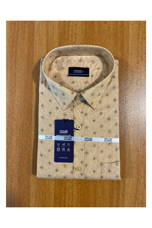 Pure Cotton Yellow Printed Shirt SLSHIRT 46 FS