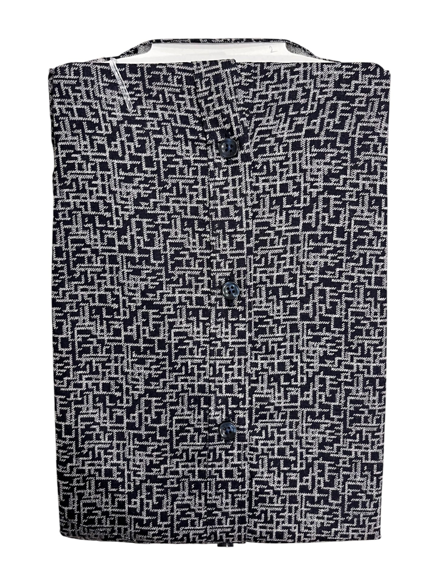 Southloom Pure Cotton Black Printed Shirt (38 HS)