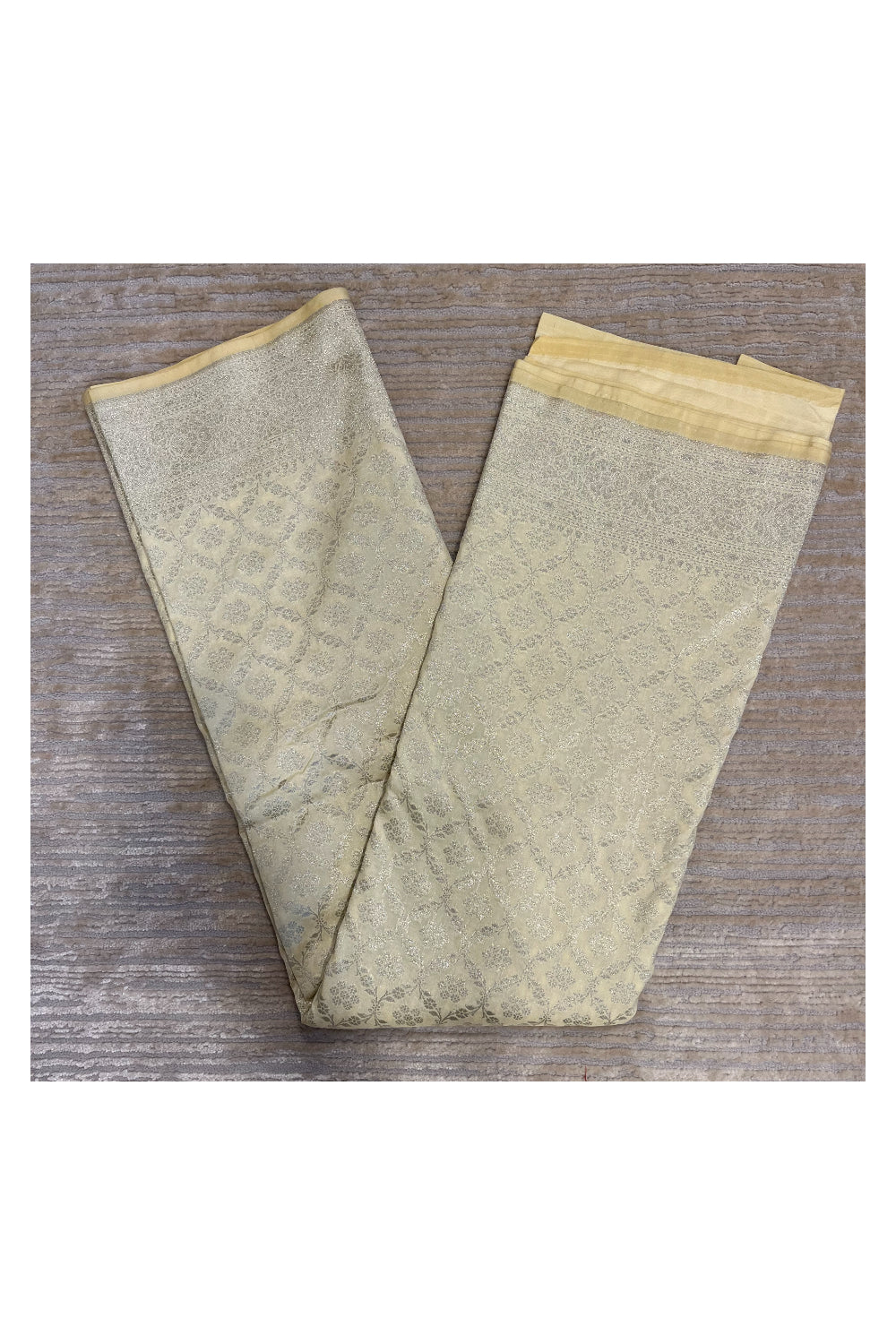 Southloom Banarasi Georgette Woven Work Saree in Beige
