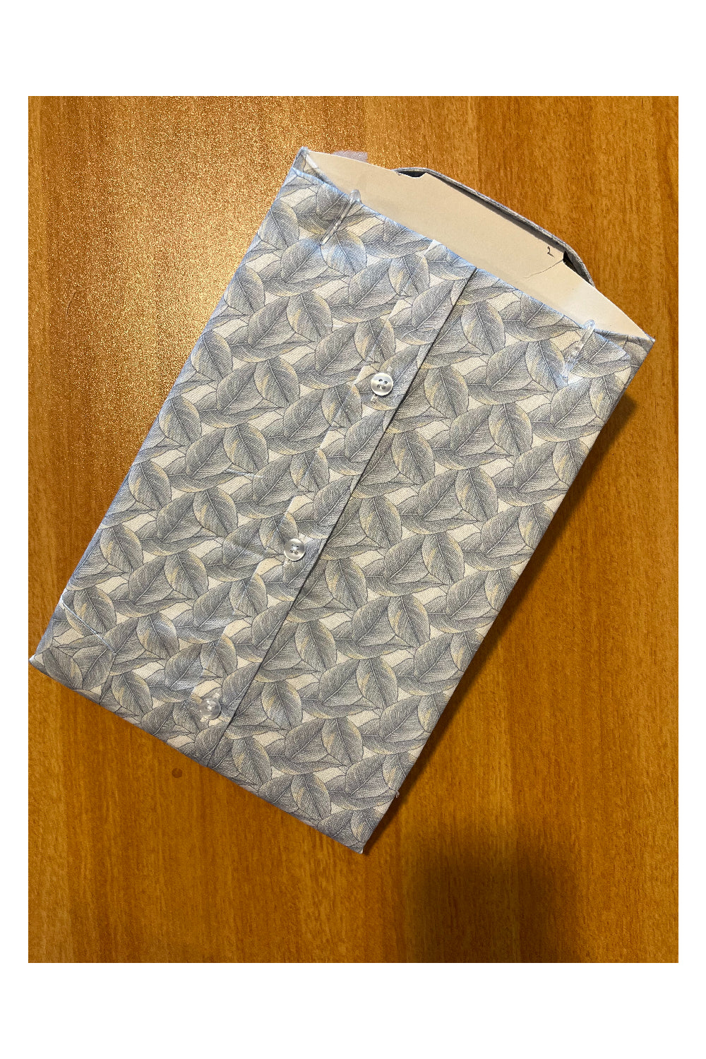 Pure Cotton White Printed Shirt (42 FS)