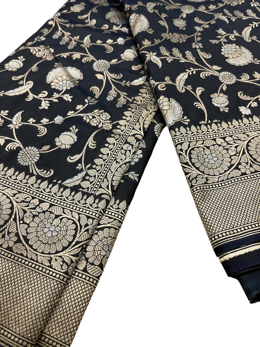 Southloom Pure Banarasi Silk Saree with Woven Work on Body and Borders