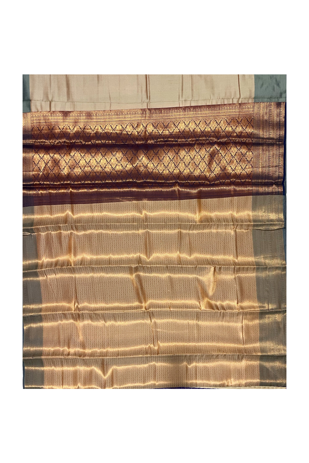 Southloom Premium Semi Silk Zari Work Brocade Saree in Bridal with Matching Pallu
