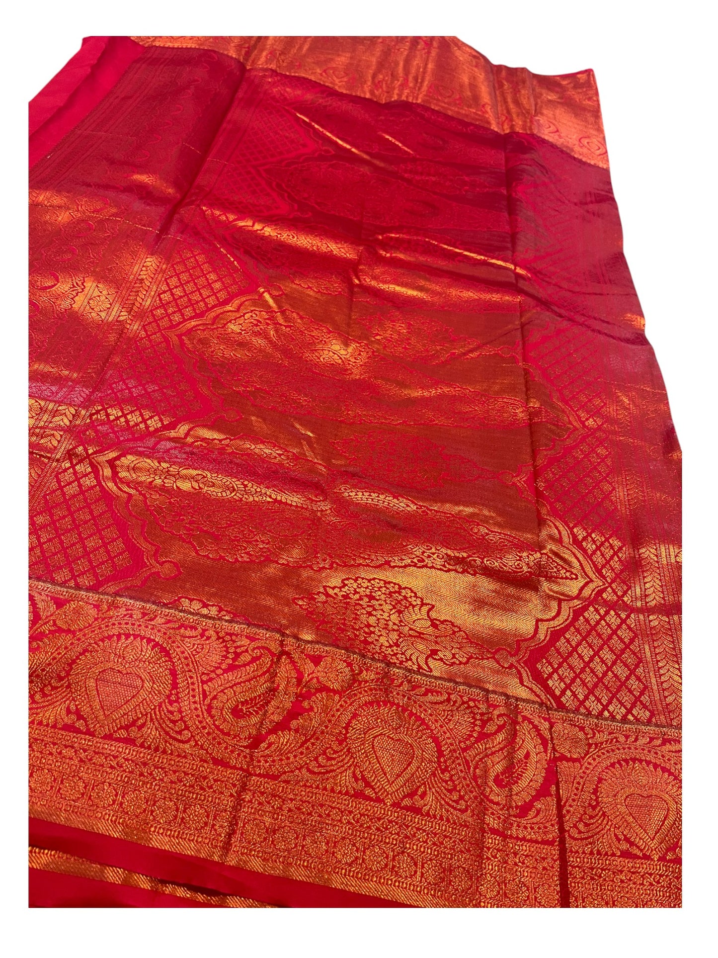 Southloom Banarasi Semi Silk Saree with Woven Work on Body(Green)