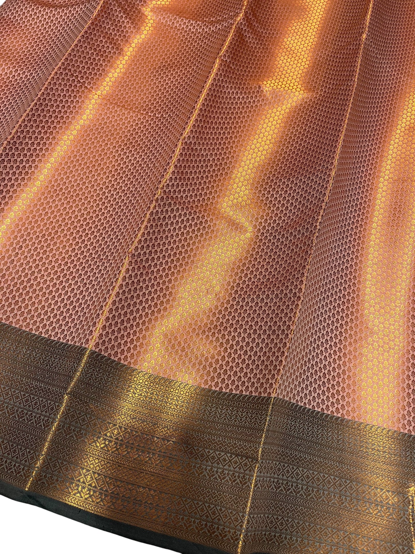 Southloom Premium Semi Silk Zari Work Brocade Saree in Bridal Peach with Matching Pallu
