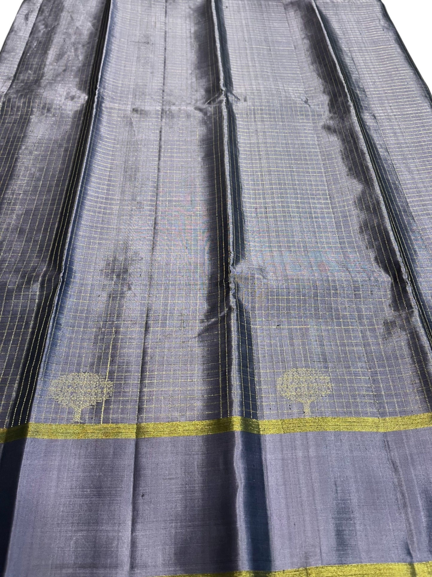 Southloom Pure Handloom Bridal Kanchipuram Silk Saree with Korvai Work (Lavander)