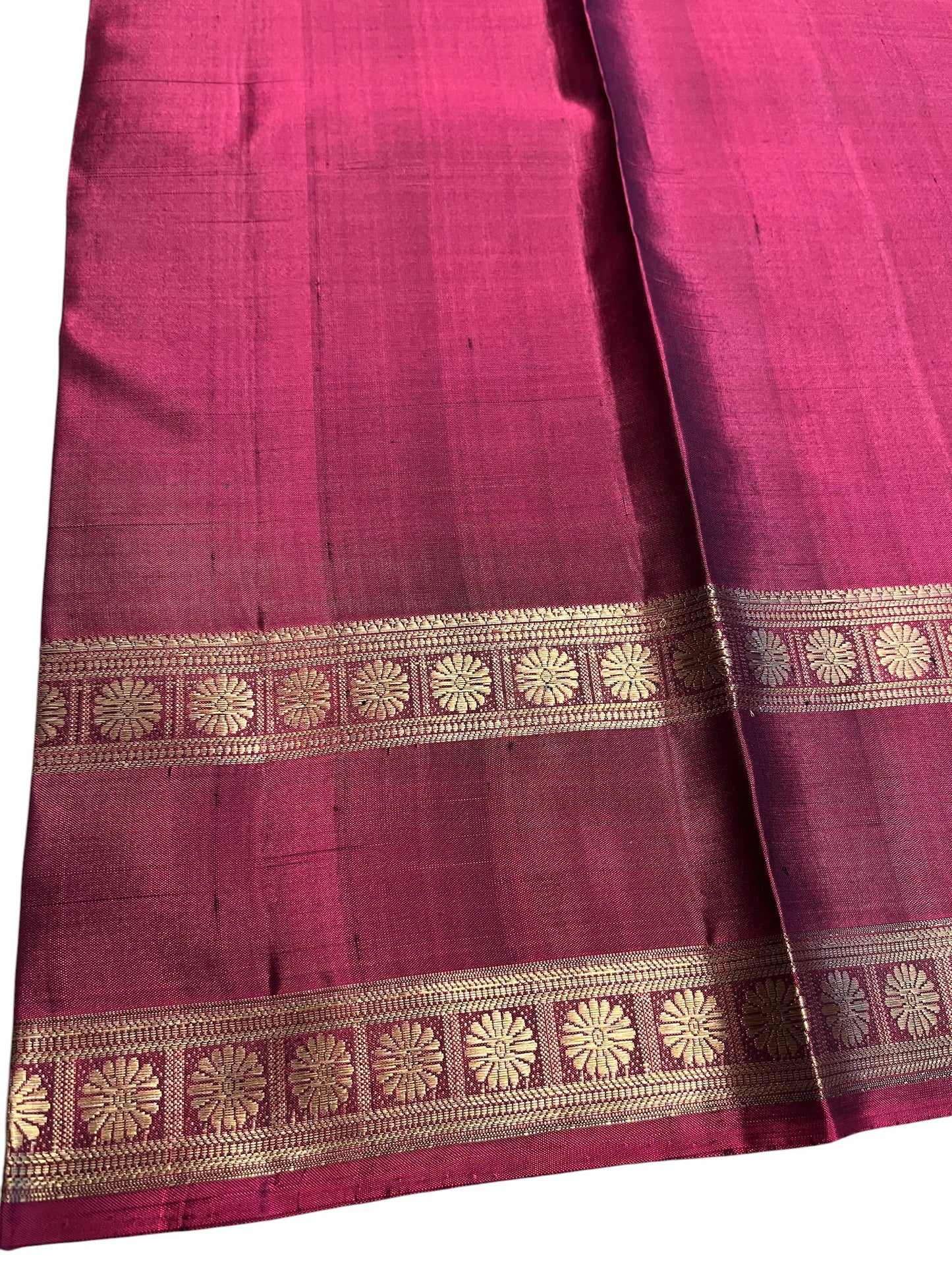 Southloom Pure Handloom Bridal Kanchipuram Silk Saree with Korvai Work (Blue & Magenta)