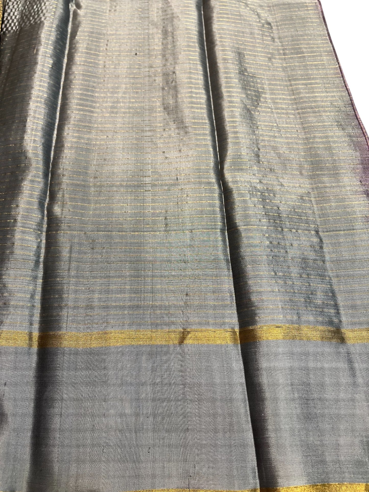 Southloom Pure Handloom Bridal Kanchipuram Silk Saree with Korvai Work (Lavander)