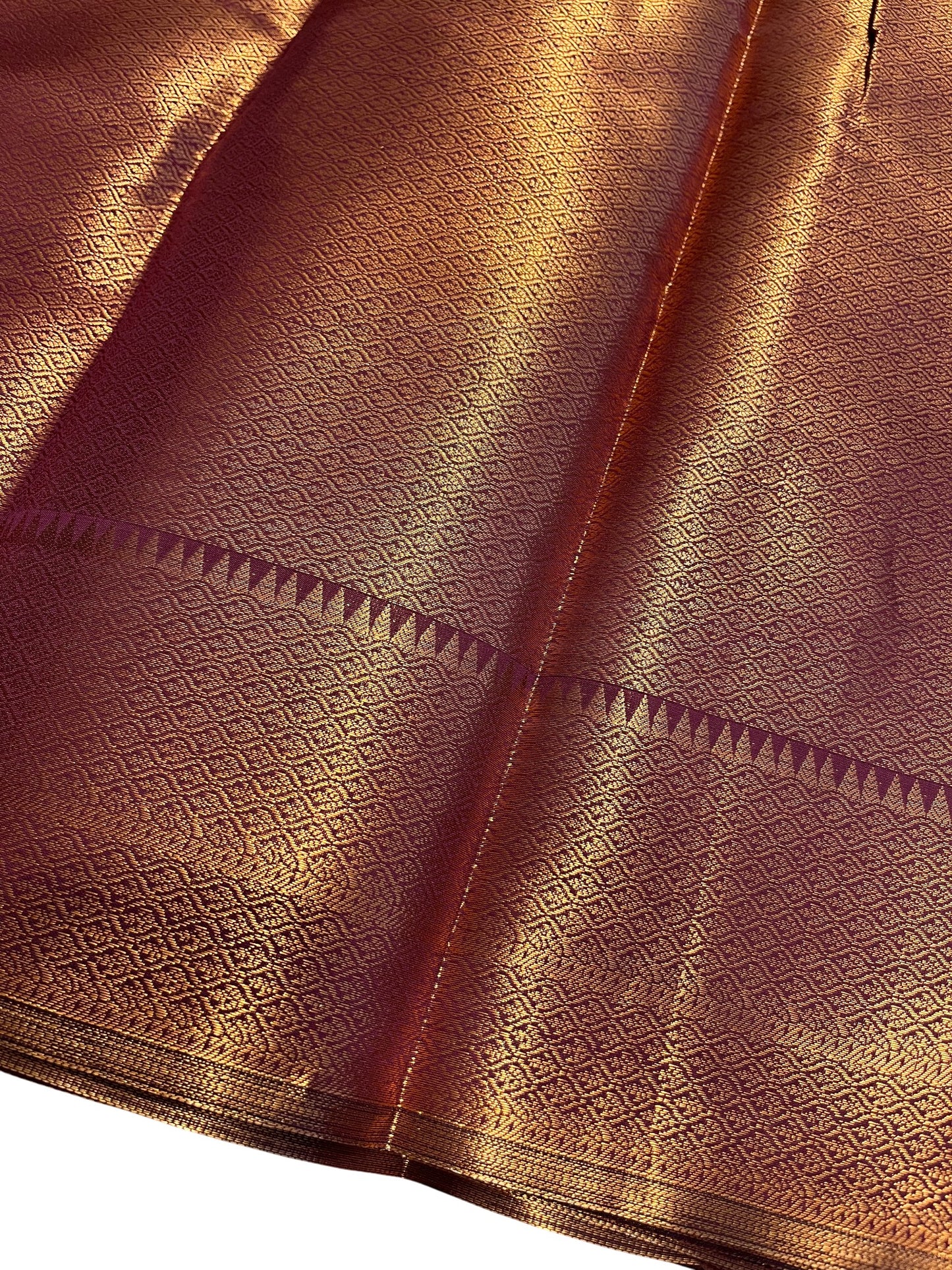 Southloom Brocade Silk Bridal Saree WIth Woven Borders And Blouse Piece