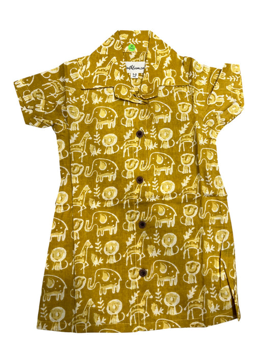 Southloom Pure Cotton Jaipur Printed Frocks for Girls (Age 1-2)