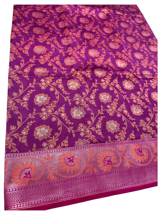 Southloom Banarasi Silk Saree with Woven Work on Body and Borders