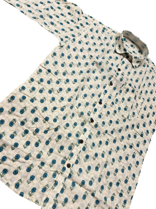 Southloom Jaipur Pure Cotton Block Printed Shirt for Men (Medium)