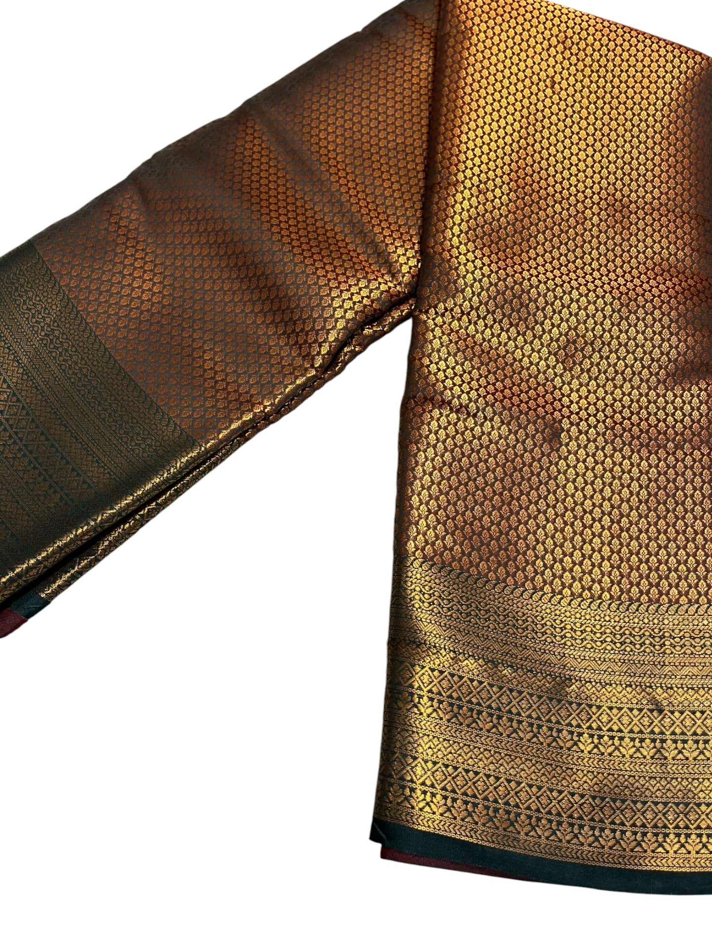 Southloom Premium Semi Silk Zari Work Brocade Saree in Bridal Green with Matching Pallu