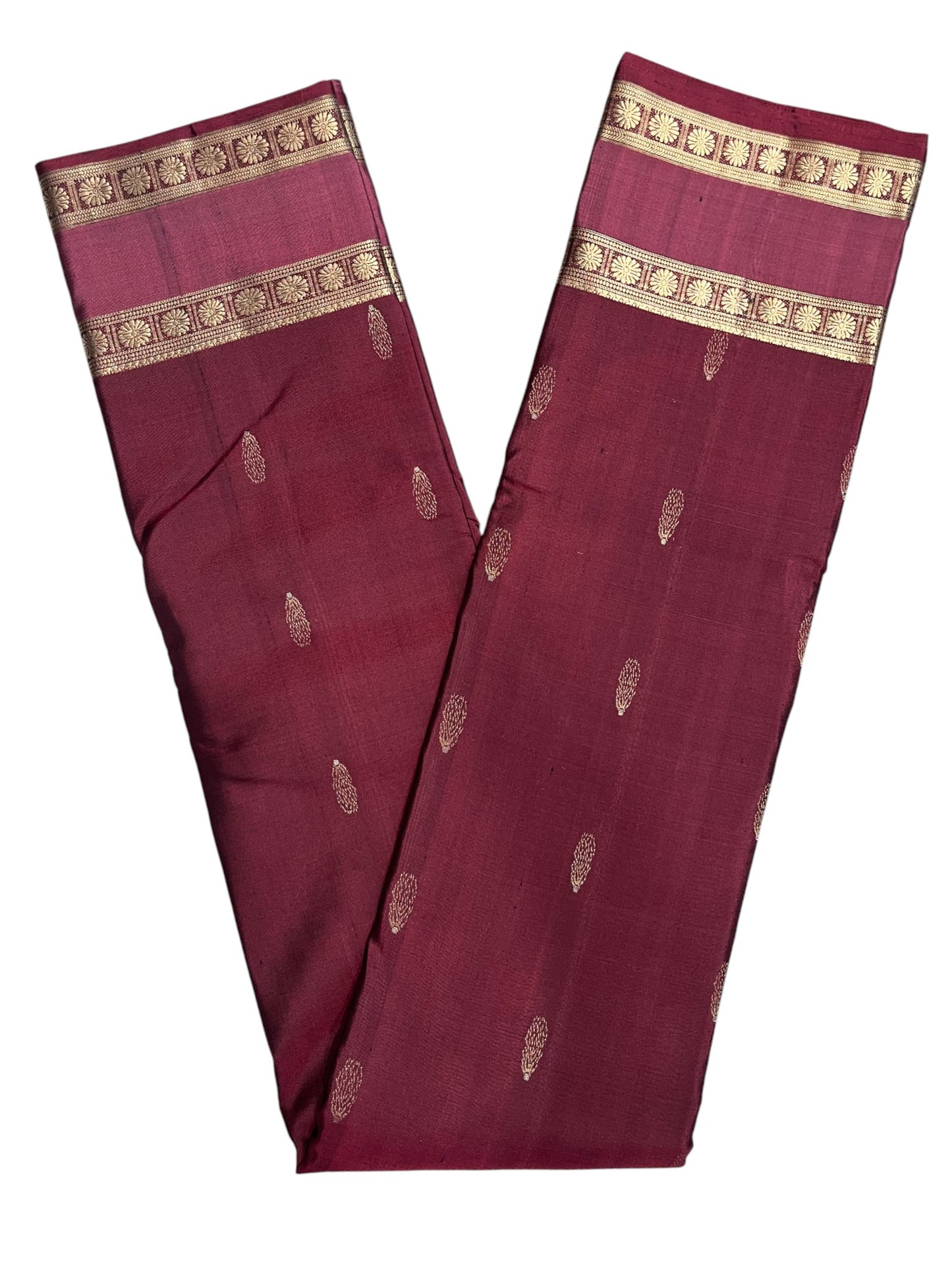 Southloom Pure Handloom Bridal Kanchipuram Silk Saree with Korvai Work
