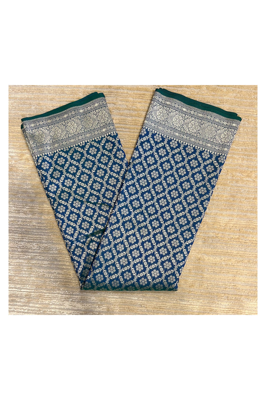 Southloom Banarasi Silk Saree with Woven Work in Blue