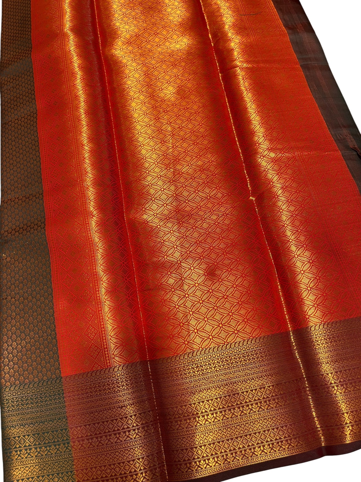 Southloom Premium Semi Silk Zari Work Brocade Saree in Bridal Green with Matching Pallu