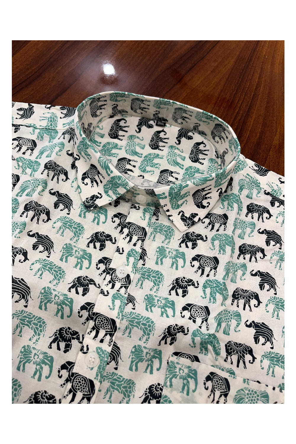 Southloom Jaipur Pure Cotton Printed Shirt For Men (3XL)