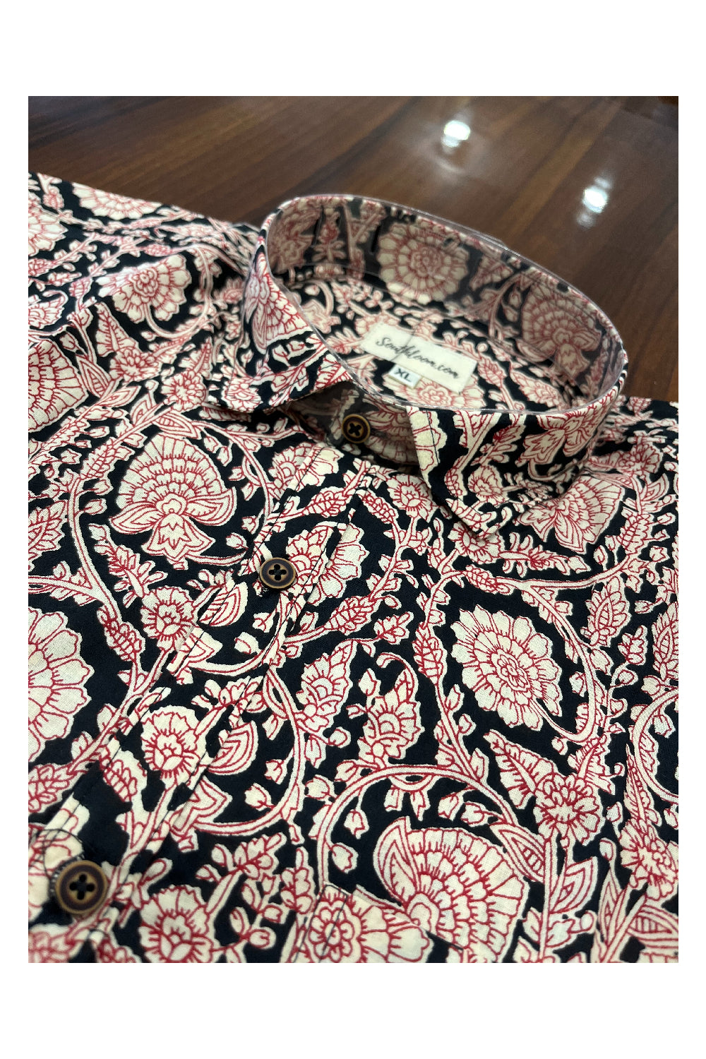 Southloom Jaipur Pure Cotton Printed Shirt For Men (XL)