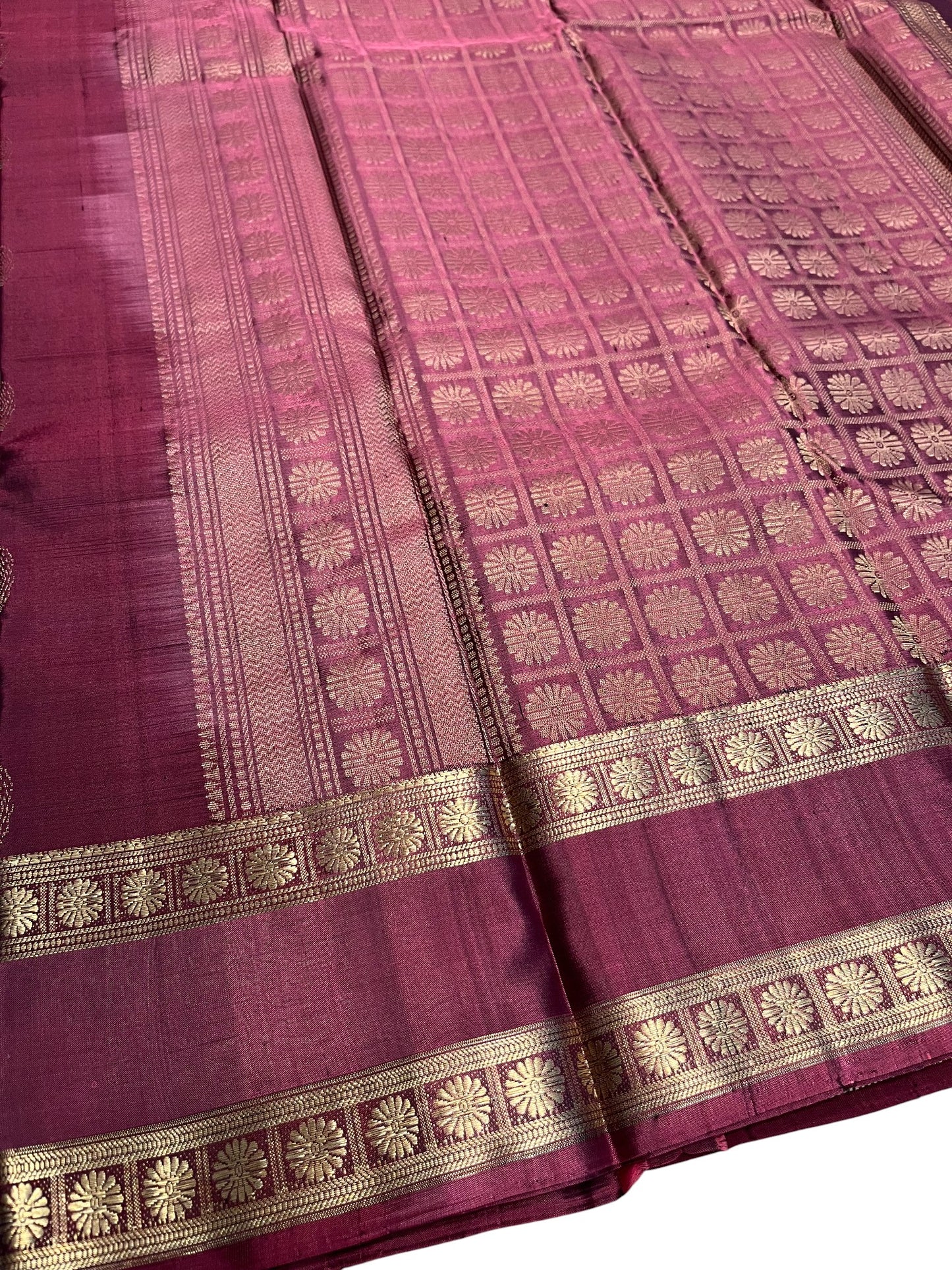 Southloom Pure Handloom Bridal Kanchipuram Silk Saree with Korvai Work