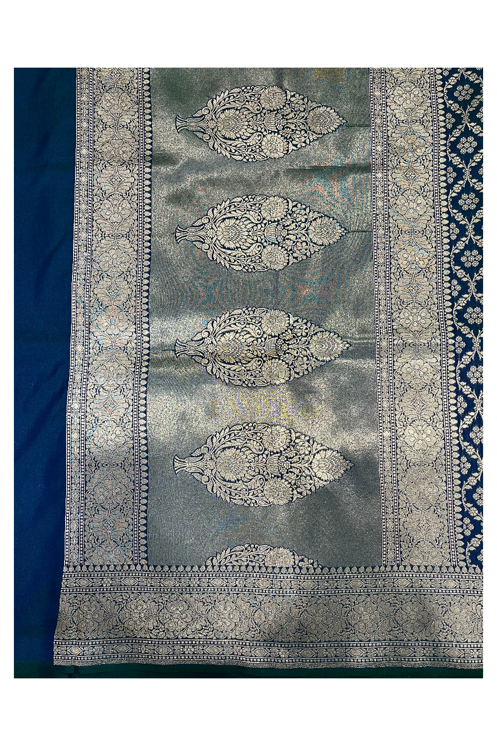 Southloom Banarasi Georgette Woven Work Saree in Beige