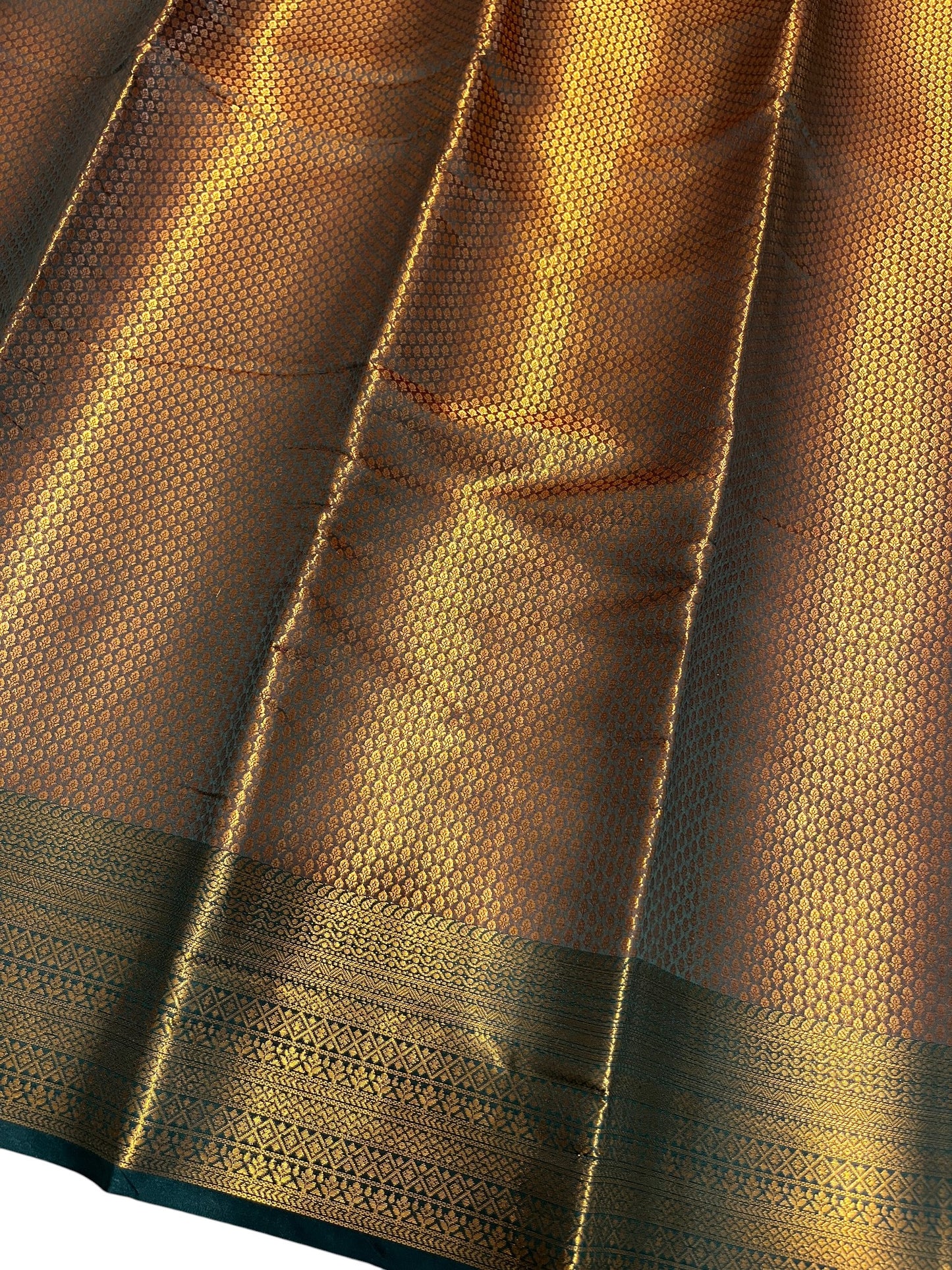 Southloom Premium Semi Silk Zari Work Brocade Saree in Bridal Green with Matching Pallu