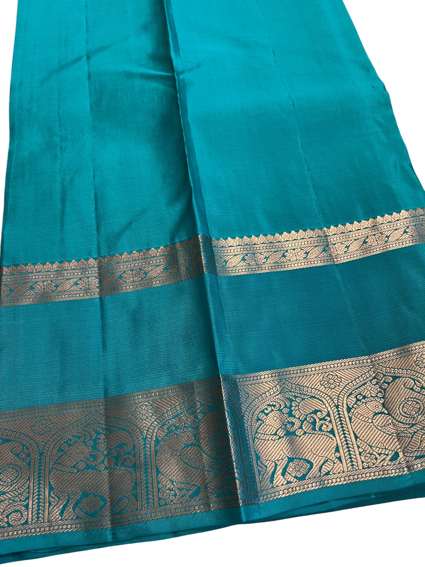 Southloom Pure Handloom Bridal Kanchipuram Silk Saree with Korvai Work (Yellow&Green)