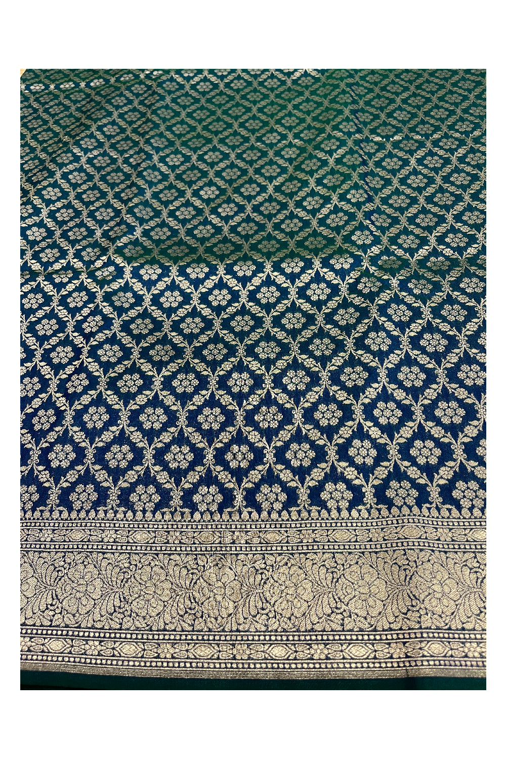 Southloom Banarasi Georgette Woven Work Saree in Beige