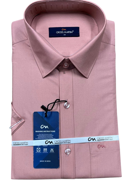 Southloom Pure Cotton Dark Peach Plain Shirt SLSHIRT 38 HS