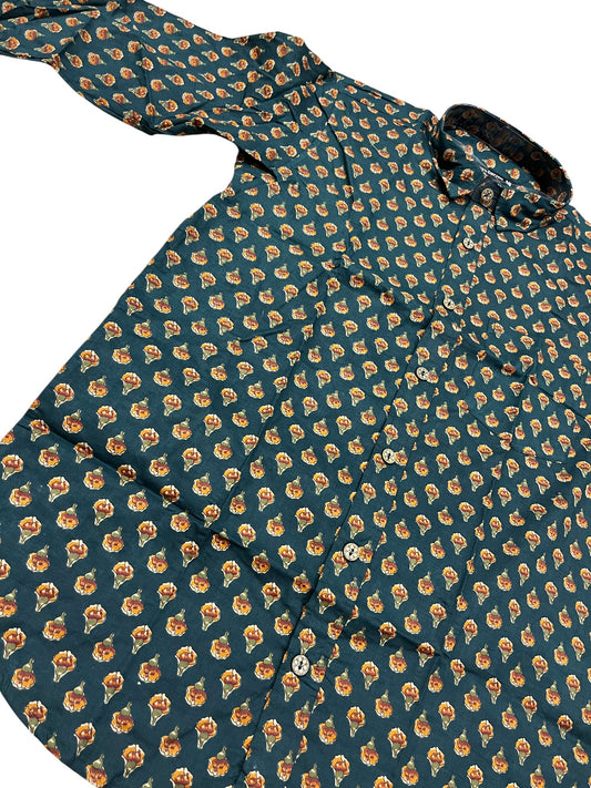 Southloom Jaipur Pure Cotton Block Printed Shirt for Men (Medium)