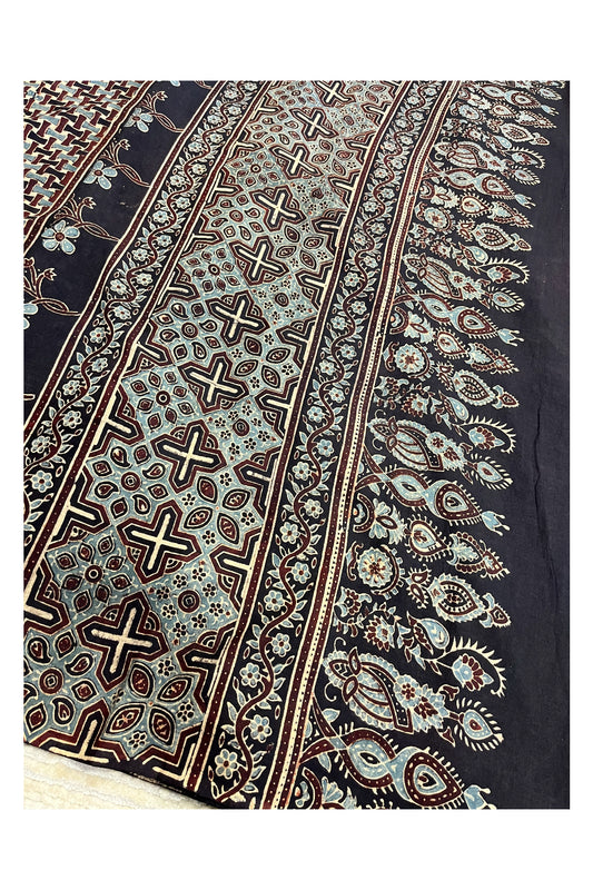 Southloom Kerala Cotton Saree with Block Prints Across Body