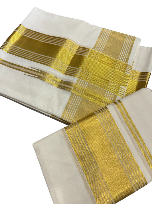 Southloom Super Premium Balaramapuram Handloom Cotton Unakkupaavu Wedding Pudava Set Mundu