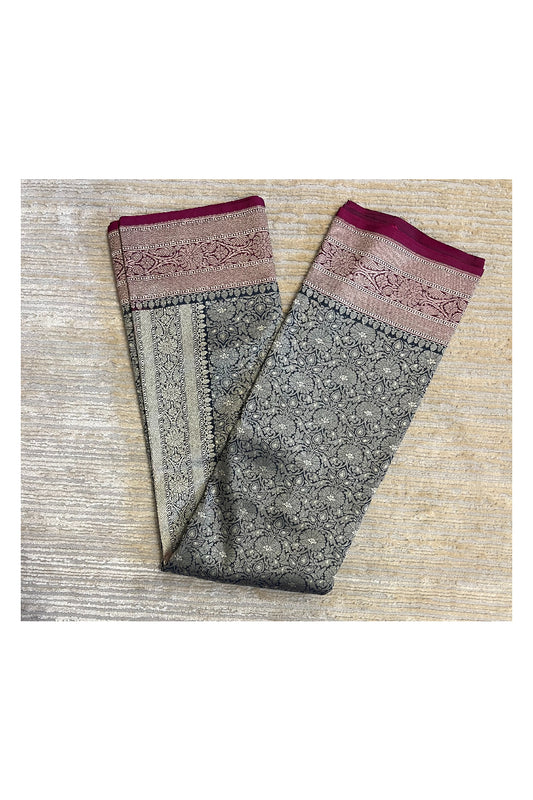 Southloom Banarasi Silk Saree with Woven Work in Blue