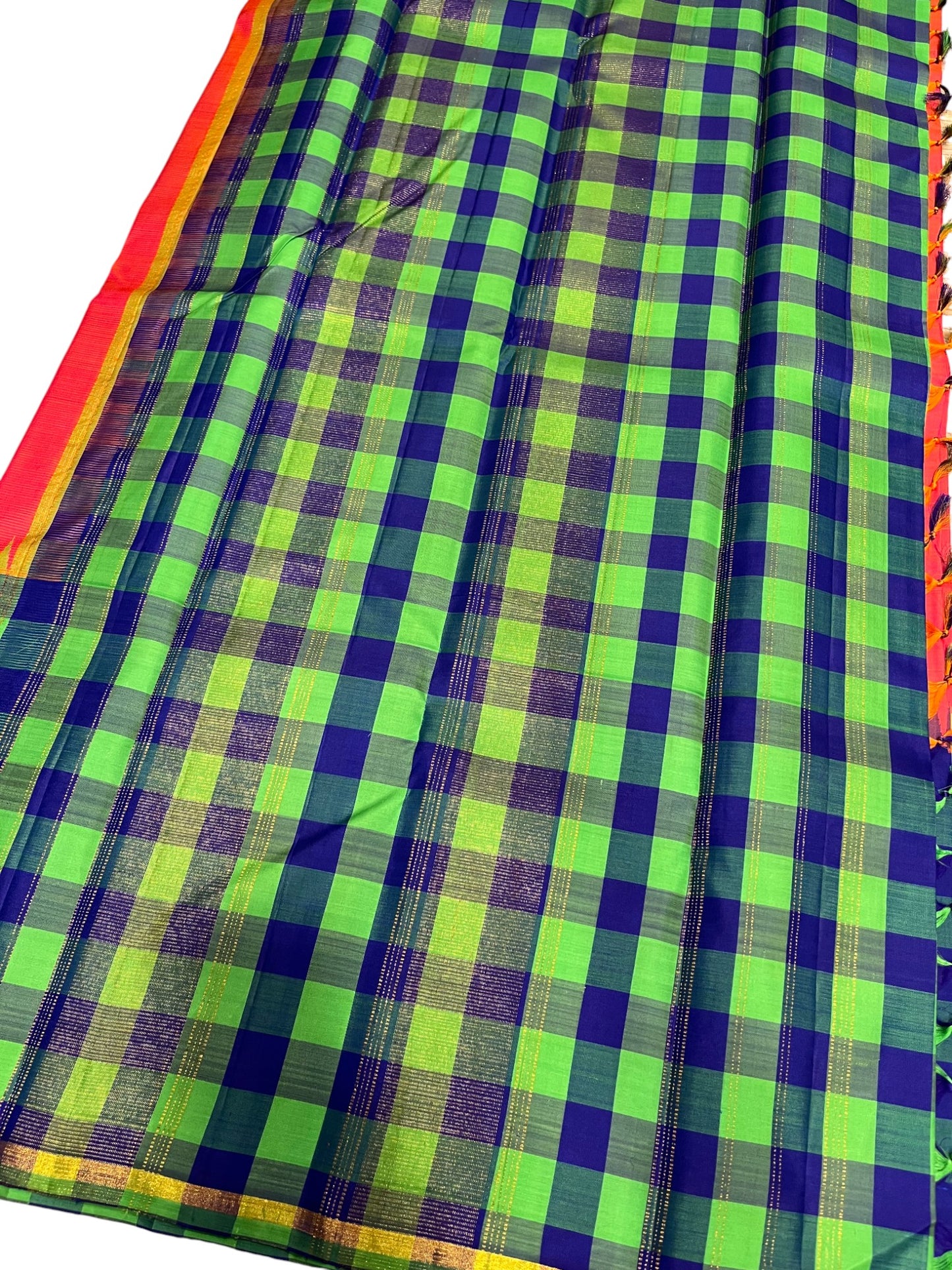 Southloom Premium Bridal Handloom Kanchipuram Silk Saree (Red)