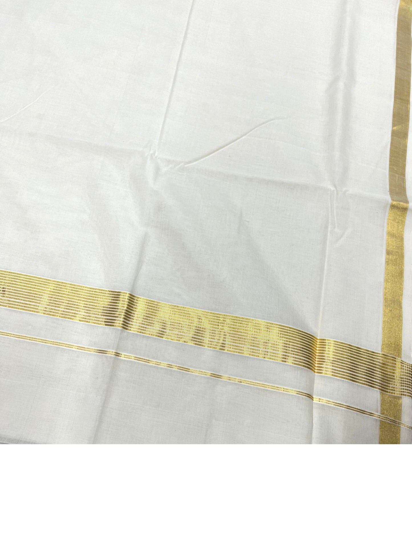 Southloom Super Premium Balaramapuram Handloom Cotton Saree with Gold Kasavu and Border