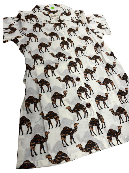 Southloom Pure Cotton Jaipur Printed Frocks for Girls (Age 1-2)