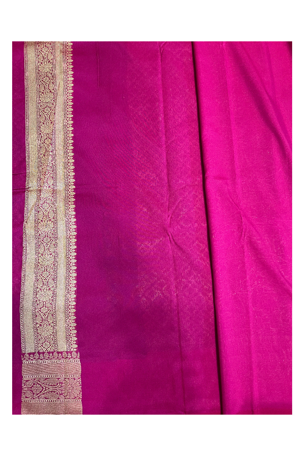 Southloom Banarasi Georgette Woven Work Saree in Magenta