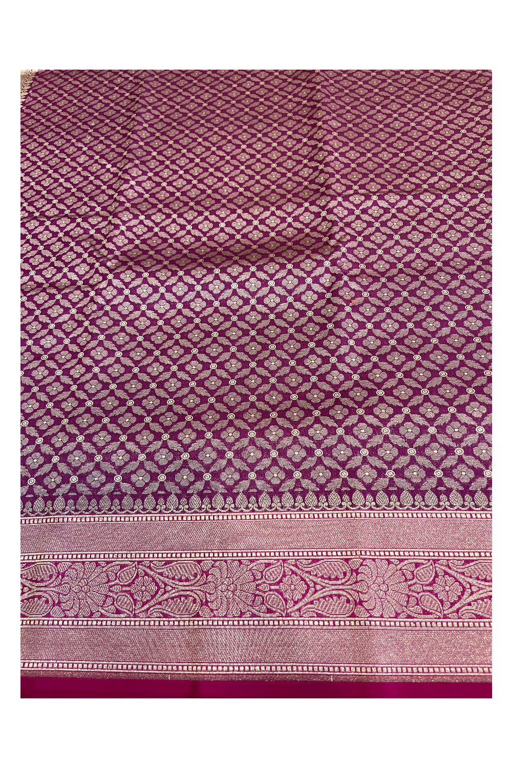 Southloom Banarasi Georgette Woven Work Saree in Magenta