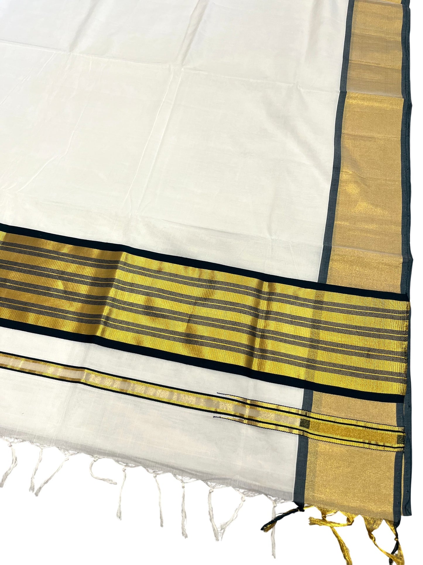 Southloom Super Premium Balaramapuram Unakkupaavu Handloom Tissue Saree with Green Border